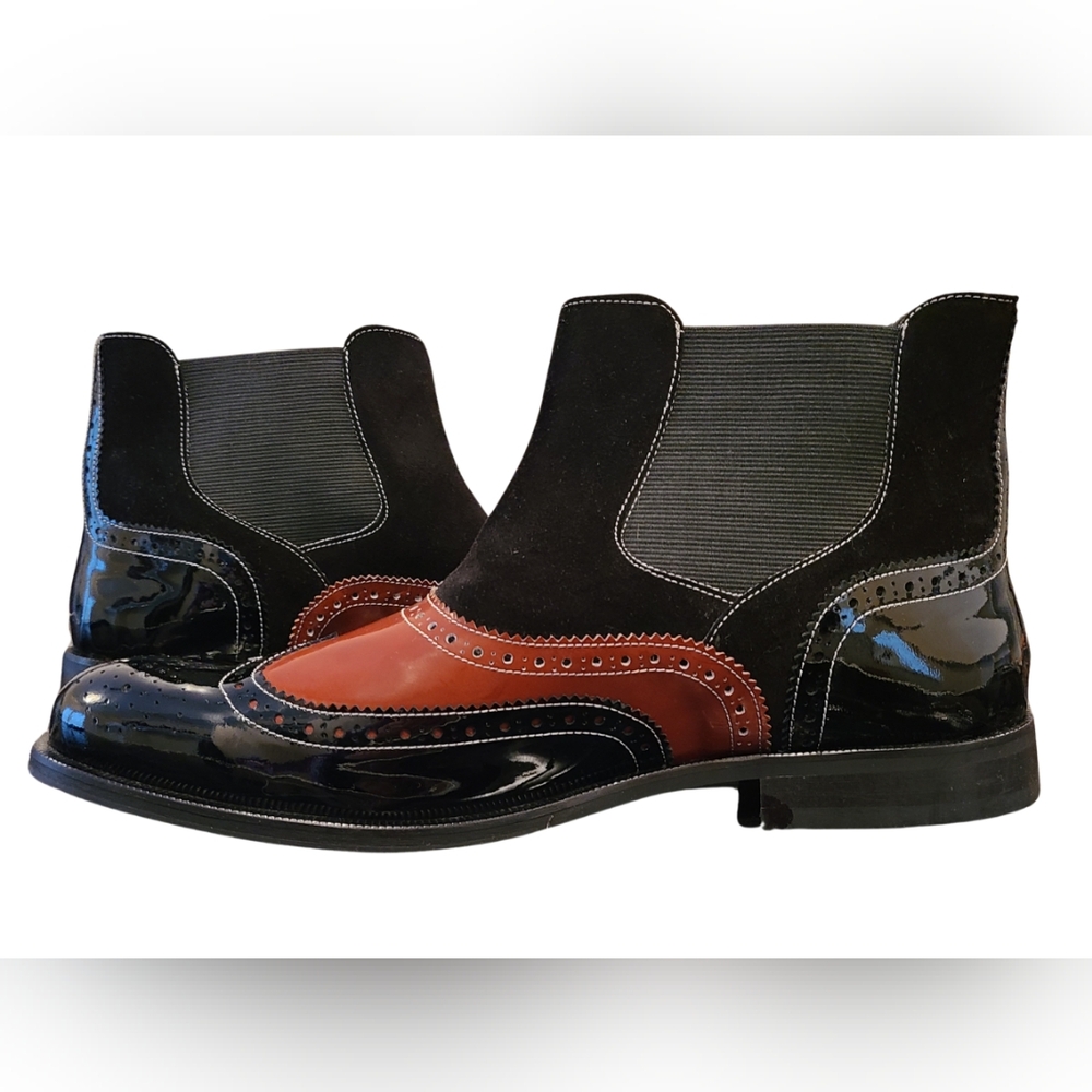 GIROTTI ◇ Brogue Ankle Boots - US 12